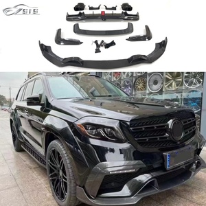 Kit de carrosserie en Fiber de carbone de Style B pour <span class=keywords><strong>GLS</strong></span> 63 X166 16-19 nouveau 450 <span class=keywords><strong>53</strong></span> lèvre avant lèvre arrière avec becquet d'échappement et évent - Product Image 2