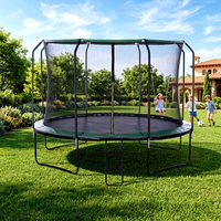 Trampoline Zoshine en acier allié, résistant aux intempéries, avec filet de sécurité en mousse PP/PVC, auvent et housse en mousse de polypropylène, approuvé ASTM