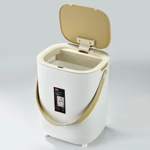 New wood grain sample available touchless smart Trash can Garbage Waste Dust rubbish bin household kitchen