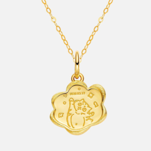 จี้สร้อยคอพร้อมจี้รูป3D สีทองแท้สำหรับดอกบัวออกแบบได้ตามต้องการออกแบบโลโก้ได้ตามต้องการเจาะร่างกาย - Product Image 4