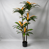 Plante artificielle décorative en plastique Dracaena, grand arbre en pot, fausse verdure pour la décoration intérieure de la maison, de l'hôtel, du café, du bureau, anniversaire
