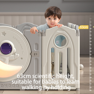 คอกกั้นเด็กพลาสติกพับได้พร้อมสไลเดอร์ <span class=keywords><strong>เปล</strong></span>โยก ม้าโยก รั้วนิรภัยในร่ม สนามเด็กเล่นแบบพกพา ศูนย์กิจกรรมสำหรับเด็กเล็ก - Product Image 6