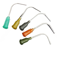 JAPI Aiguille à injection pré-courbée à 90 degrés, 1,5 pouce, 14-27G, avec embout Luer Lock, en acier, à pointe émoussée, pour colle et distribution, pour injection et découpe