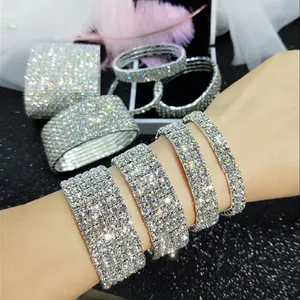 CAOSHI-pulsera de lujo con diamantes de imitación para mujer, cadena de eslabones de cristal, plata, oro, cubano, Fénix, Tenis