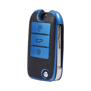 Leather TPU Car Key Covering For Roewe RX5 MG3 MG5 MG6 MG7 MG ZS GT GS 350 360 750 W5 Car Flip Key Cover