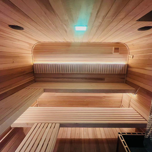 Cabine de sauna <span class=keywords><strong>à</strong></span> vapeur humide pour 2-6 personnes au design moderne Salle de sauna extérieur en bois massif <span class=keywords><strong>à</strong></span> un bon prix avec bois massif de pruche - Product Image 4