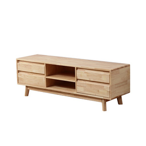 Meuble TV en bois massif de style nordique, meuble de salon minimaliste en bois d'hévéa, console TV de 1,5 à 1,8 mètre - Product Image 3