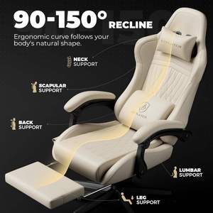 Échantillon gratuit bon marché Anji personnalisé Fauteuil de jeu ergonomique inclinable Silla <span class=keywords><strong>Gamer</strong></span> sur <span class=keywords><strong>PC</strong></span> avec haut-parleurs et massage - Product Image 4