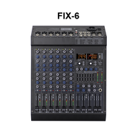 Mixer Audio Profesional FIX-6 6-Channel Laris Manis dengan Prosesor Suara DSP Multifungsi Cocok untuk Penggunaan Luar Ruangan