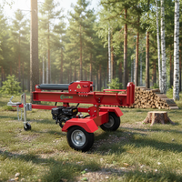 Fendeuse de bûches hydraulique professionnelle certifiée CE de 25 tonnes, fendeuse de bûches cinétique mobile, processeur de bois de chauffage, fendeuse de bûches
