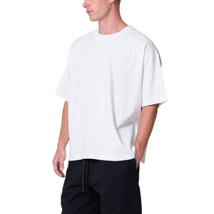Camiseta Básica de Corte Cuadrado, 250 g/m², 100% Algodón Jersey, Hombros Caídos, Personalizable con Impresión, Blanca, para Hombre - Product Image 5