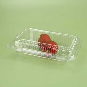 Rectángulo personalizado de fábrica, contenedor de fresa y frambuesa, carcasa de plástico <span class=keywords><strong>para</strong></span> mascotas, fruta fresca, Sushi, caja de embalaje <span class=keywords><strong>para</strong></span> ensalada - Product Image 3