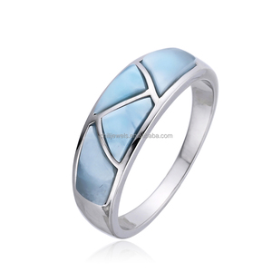 Anillos de Larimar Premium de Chilijewels, Auténtica Joyería de Piedra del Mar Caribeño, Anillo de Piedras Preciosas Personalizado OEM/ODM - Product Image 6