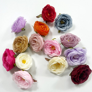Cabezas de Flores de Peonía Artificiales de Tela de Seda de 8 cm, Hechas a Mano, para Decoraciones de Boda - Product Image 3