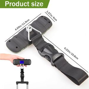 Digitale Gepäckskala Koffergewicht mit Rückgrundbeleuchtung 110 Pfund/50 kg Klammer und Riemen präzise tragbare Gepäckgewichtsklasse - Product Image 3