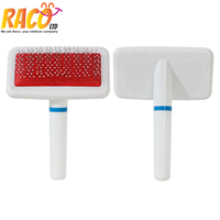 Brosse démêlante classique ArtsCreating Raco à poignée blanche avec coussin d'air pour chiens et chats – Offre spéciale