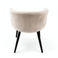 ST-8889 Fauteuil d'Appoint Moderne et de Luxe Blanc pour Salon, Confortable, Pieds en Métal, Chaises de Bar en Velours
