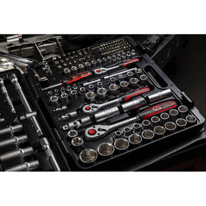 Jeu de douilles haute précision Made In France 1/4 ''3/8'' 1/2 ''195 pièces Kit d'outils complet conçu pour les professionnels - Product Image 6
