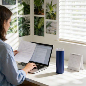 Gobelet isotherme fin de 20 oz avec finition peinture pulvérisée personnalisée, sans BPA et sans danger pour les aliments, double paroi en acier inoxydable, couvercle coulissant pratique avec paille - Product Image 6