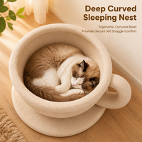 Coussin-griffoir en sisal pour chat, lit-couffin en peluche pour chats d'intérieur