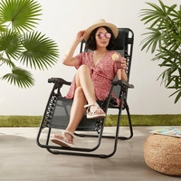 Chaise longue pliante de camping en métal, portable, durable, imperméable, pour l'extérieur, chaise de plage à gravité zéro pour bronzer