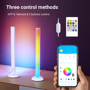 Lampe de table gaming moderne LED RGBIC USB DC5V 2025, lumières d'ambiance TV nocturnes, activée par la voix, télécommande, décoration de chambre, vente chaude - Product Image 5