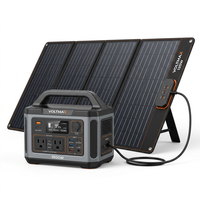 Station d'alimentation portable au lithium-ion 1000W avec kit de panneaux solaires MPPT