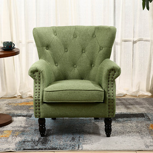 Sillón reclinable para sala de estar, sillón de lectura con asiento acolchado, silla de acento Wingback de tela para dormitorio - Product Image 5