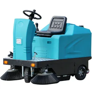 Industrial 750W Floor sweeper driving type 1260mm Sweeping Width Road Sweeper Machine for collecting dust