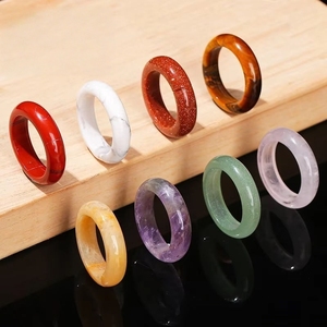 Boxi 품질 천연석 반지 남성과 여성을 위한 우아한 패션 런 반지 기념일 선물로 적합 - Product Image 3