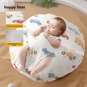 Almohada de lactancia para bebé al por mayor, diseño inclinado, previene el reflujo, con diseño de animales, antibacteriana, de algodón perlado, tejida, para alimentación. - Product Image 6