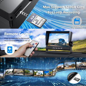 <span class=keywords><strong>9</strong></span> inch IPS màn hình AHD xe Màn hình chia màn hình 2CH BSD ai phát hiện con người xe 1080P Rear <span class=keywords><strong>View</strong></span> đảo chiều máy ảnh 12-36V cho RV - Product Image 2