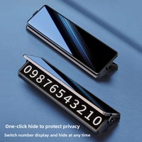 Nouvelle carte de numéro de téléphone temporaire pour voiture en alliage d'aluminium à double numéro dissimulé, modèle 2026, très demandée