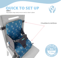 Siège rehausseur souple et sécurisé pour bébé, chaise haute 3 en 1 Baby Kingdom pour table à manger