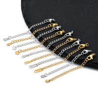 Chaînes d'extension à fermoirs mousquetons, accessoires de fabrication de bijoux DIY pour bracelets et colliers