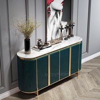 MOVVON Meuble buffet de salle à manger moderne de luxe écologique de haute qualité avec base en acier inoxydable pour la maison et les restaurants – Offre spéciale