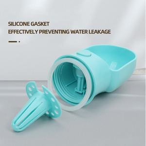Venta al por mayor 2 en 1 logotipo personalizado portátil de viaje para mascotas producto barato botella de agua para perros - Product Image 5