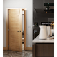 Porte en bois massif ignifuge moderne personnalisée pour hôtel et appartement, résistance au feu de 30 à 120 minutes, isolation thermique, insonorisation 75 dB, fabrication chinoise