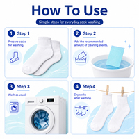 Feuilles nettoyantes pour chaussettes super concentrées écologiques, jetables, hydrosolubles, éliminateur d'odeurs doux, parfum frais, format portable et compact