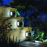 Lampes solaires en forme de fer à cheval pour allée, lampes solaires pour quai, marqueurs routiers extérieurs étanches, lampes LED pour pont de bateau, pour allée et escalier