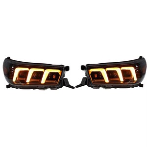 Conjunto de Faros Delanteros para Automóvil, Luces Antiniebla, Luces Altas, Intermitentes Dinámicas, DRL para Toyota Hilux Revo Tacoma 2015 a 2020, LED Modificado - Product Image 6