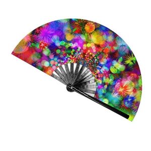 Abanico de Mano de Plástico Grande de 33 cm, Modelo Ángel, Decoración para Fiestas y Festivales, Recuerdo Publicitario, Guansen Bamboo Rave - Product Image 4