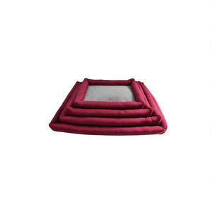 Set di Quattro Pezzi Shumian, Cuccia per Cani Piatta in Velluto Rosso con Fondo in Spugna - Product Image 2