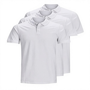 Luxury Men's Custom Solid Anti-Wrinkle 100% Cotton Knitted Short Sleeve Button-<b>Down</b> Golf for Shirts - Product Image 2