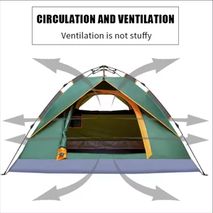 Vent Vallée D'été Mongol Hexagonal <span class=keywords><strong>Yourte</strong></span> Tente Étanche Automatique Camping Tente En Plein Air Voyage En Aluminium Une Chambre - Product Image 4