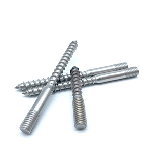 Thép không gỉ dacromet bạc đôi kết thúc Đôi Ren chốt vít 10x200mm móc áo bu lông - Product Image 1