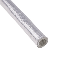 Manchon en fibre de verre réfléchissant la chaleur en aluminium argenté Thermo Shield, résistant aux hautes températures 550F et à l'abrasion, modèle LS-AFS pour câbles