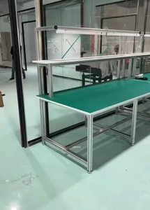 Banco de Trabajo de Aluminio para Carpintería, Banco de Ensamblaje de Doble Capa, Mesa de Operaciones Iluminada con Cajones - Product Image 2
