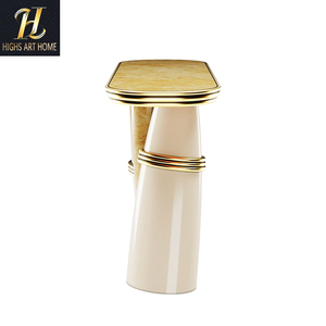 โต๊ะกาแฟกลมหรูหราอิตาลีสำหรับห้องนั่งเล่นวิลล่าโต๊ะคอนโซลหินอ่อนแฟนซีเฟอร์นิเจอร์ตามสั่งคุณภาพสูง - Product Image 5