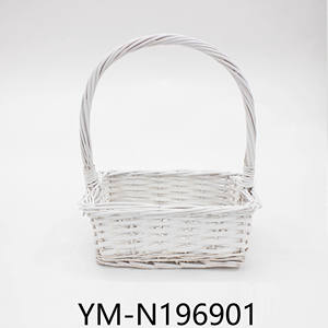 L'usine personnalise des paniers de fleurs faits à la main dans diverses formes, faits de matériel de branche de saule naturel <span class=keywords><strong>blanc</strong></span>. - Product Image 2